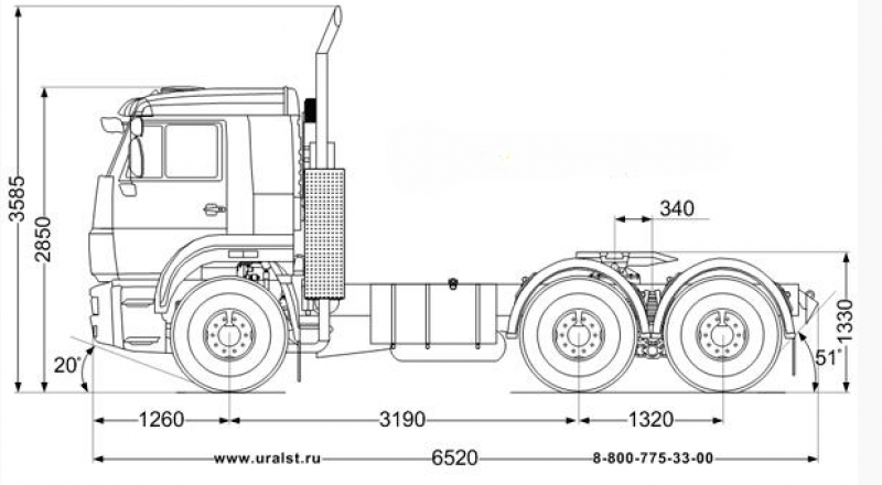 65115-3966-50 Шасси КамАЗ
